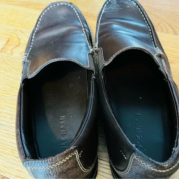 Cole Haan Men's Brown Leather Loafers Size 9M - Picture 6 of 9